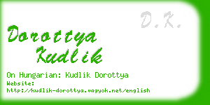 dorottya kudlik business card